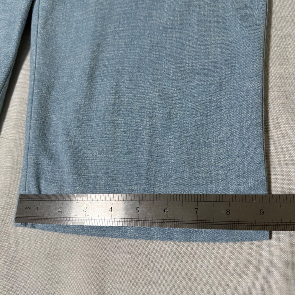 Chico's Light Blue Heathered Pull On Capri Pants Size 3 US 16 Cotton Blend - Picture 6 of 11